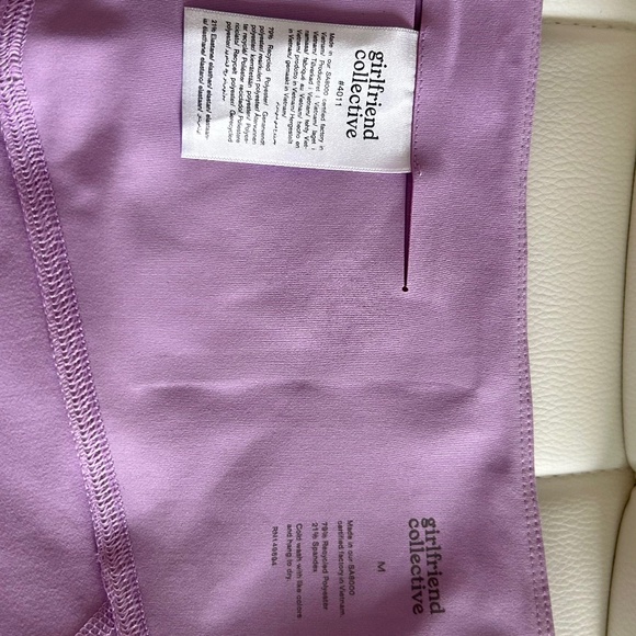 Girlfriend collective high rise bike shorts pink medium - Picture 2 of 3